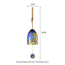 Glitzhome 26" Glass Twist Glaze Windchime