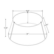 Glitzhome 26" Hammered Metal Tree Collar