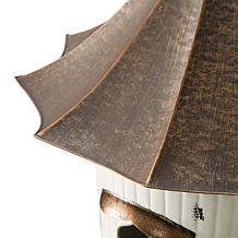 Glitzhome 29.75" Distressed Metal Pagoda Birdhouse with Bronze Roof