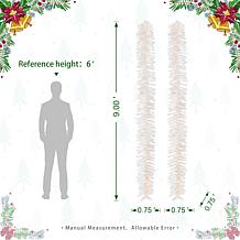 Glitzhome 2pk 9' Pre-Lit Christmas Garland with 50 LED Lights
