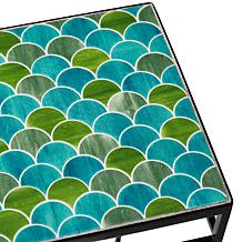 Glitzhome 3-pc. Square Nesting Planter Stands With Ceramic Tile Top