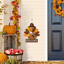 Glitzhome 30in. H Thanksgiving Metal Turkey Yard Stake /Hanging Decor