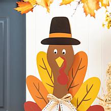 Glitzhome 31in. H Thanksgiving Wooden Turkey Porch Decor