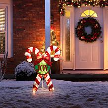 Glitzhome 35.5" Lighted Candy Cane Outdoor Decor with LED Lights
