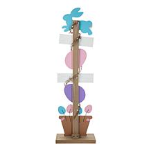 Glitzhome 35.5in H Easter Wooden Bunny and Eggs Porch Decor