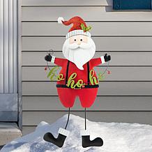 Glitzhome 36" Metal Santa HOHOHO Yard Stake