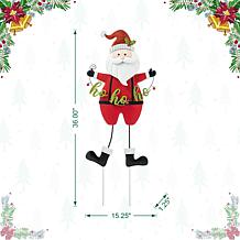 Glitzhome 36" Metal Santa HOHOHO Yard Stake
