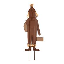 Glitzhome 36in. H Fall Metal Scarecrow Yard Stake or Hanging Sign