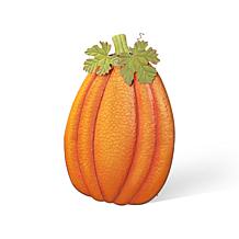 Glitzhome 37.75in. H Fall Metal Embossed Glitter Pumpkin Yard Stake