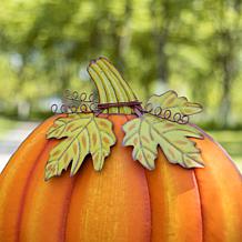 Glitzhome 38.5in. H Fall Oversized Metal Pumpkin Yard/ Wall Decor