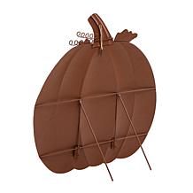 Glitzhome 38.5in. H Fall Oversized Metal Pumpkin Yard/ Wall Decor