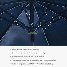 Glitzhome 38.6' Solar String Light with 100 LEDs