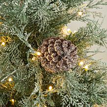 Glitzhome 4' Artificial Pine Christmas Tree w/130 White Lights & Urn