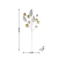 Glitzhome 4-pk 24" Christmas Elegant Silver & Gold Pinecone Picks