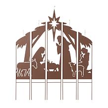 Glitzhome 41.5" Metal Nativity Combo Yard Stake