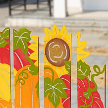 Glitzhome 41.75"H Fall Metal Pumpkin Patch Combo Yard Stake