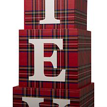 Glitzhome 42"H Wooden BELIEVE Double Sided Porch Décor