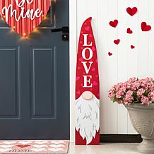 Glitzhome 42in H Valentine's Wooden Gnome Porch Decor
