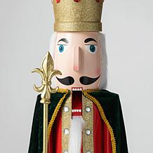 Glitzhome 42in. H Wooden Christmas King Nutcracker