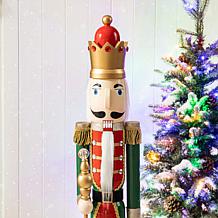 Glitzhome 42in. H Wooden Christmas King Nutcracker
