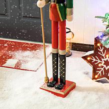 Glitzhome 42in. H Wooden Christmas King Nutcracker