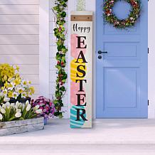 Glitzhome 42in H Wooden HAPPY EASTER Porch Sign