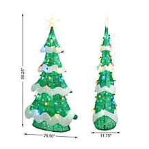 Glitzhome 57.5" Lighted Christmas Tree w/ 171 Green LED Lights