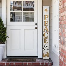 Glitzhome 60" H Wooden Nativity PEACE Porch Sign