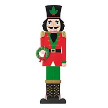 Glitzhome 60" Metal Nutcracker Porch Decor