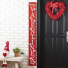 Glitzhome 60in H Happy Valentine's Day Porch Sign
