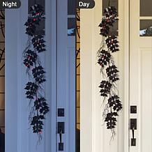 Glitzhome 6ft L Lighted Halloween Bat Garland