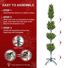 Glitzhome 6ft Pre-lit Christmas Artificial Cypress Tree with 200 Tw...