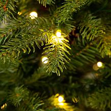Glitzhome 6ft. Pre-Lit Green Fir Artificial Christmas Tree w/ 350 LED