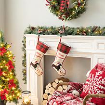 Glitzhome 6in. H Wooden and Metal Dachshund Stocking Holder