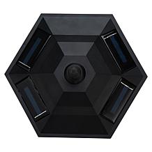 Glitzhome 74" Solar Three Head Street Light with Planter Pot