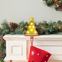 Glitzhome 7.5" Marquee LED Tree Stocking Holder
