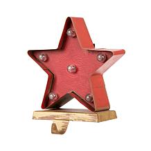 Glitzhome 7.5in. H Marquee LED Star Stocking Holder