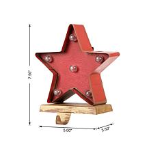 Glitzhome 7.5in. H Marquee LED Star Stocking Holder