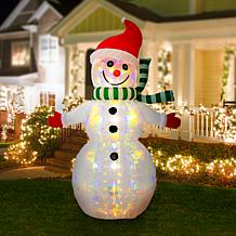 Glitzhome 8' Lighted Inflatable Icy Snowman