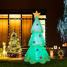 Glitzhome 9' Lighted Inflatable Christmas Tree Décor