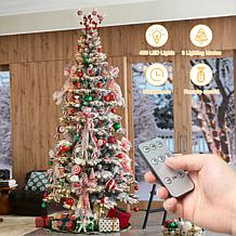 Glitzhome 9' Pre-Lit Artificial Spruce with 460 Lights