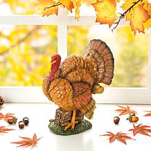 Glitzhome 9.5in. H Thanksgiving Resin Turkey Table Decor