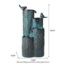 Glitzhome Ceramic Vase-Inspired Fountain with LED Lights 26.25"H