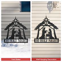 Glitzhome Christmas 30" Metal Nativity Yard Stake or Wall Decor