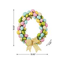 Glitzhome Easter Egg Shaped Eggs Wreath