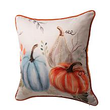 Glitzhome Faux Burlap Pumpkin Pillow Cover