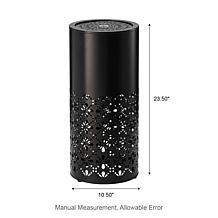 Glitzhome Metal Cutout Pattern Outdoor Fountain w/ Pump and LED Light