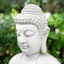Glitzhome MGO Meditating Buddha Statue 22.75" H