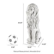 Glitzhome Oversized Regal Guardian Lion Statue 36.25" H