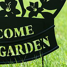 Glitzhome Waterglobe Silhouette Pick 30" H x 20" L Black Metal